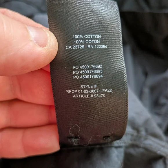 Babaton Aritzia POPLIN UTILITY SHIRT Black Women Size Small 100% Cotton - Picture 11 of 13